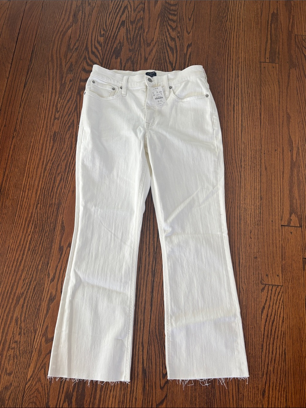 J. Crew White Mid-Flare Crop Jeans NWT size 28
